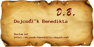 Dojcsák Benedikta névjegykártya